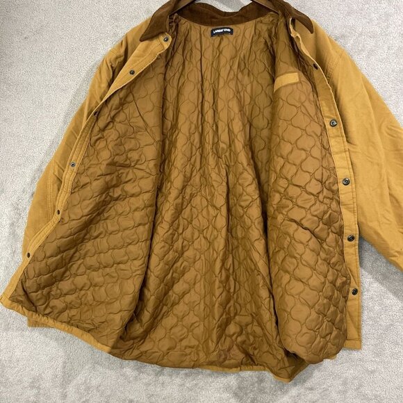 NWOT Lands' End Men's XXL Quilted Barn Chore Jacket Snap Button Polyester - Picture 7 of 8